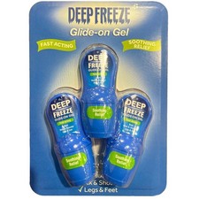 Deep Freeze Muscle Message Plus Gel Glide On Cool Lotion Pain Relief Pack 3x 50g