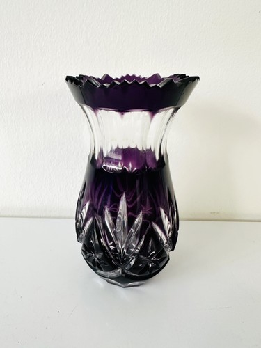 Vintage czech bohemian vase - vintage,