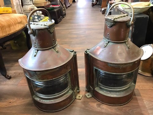 Pair wwii copper ships - copper,