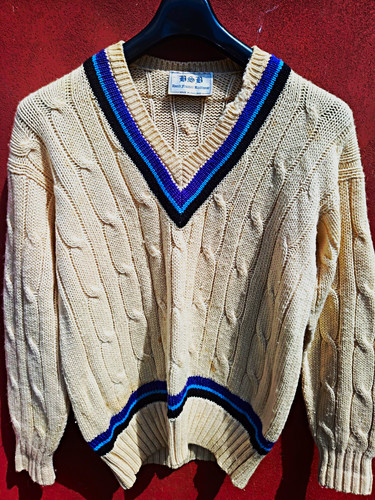 Cable knitted vintage cricket - vintage,