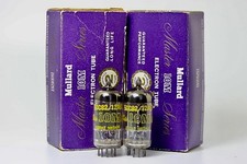 ECC82 12AU7 MATCHED PAIR 1960's MULLARD U.K. MADE RARE 10M MASTER TUBES REAL NOS