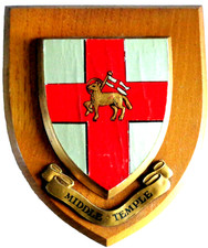 Middle Temple of the Inns of Court - Barrister - Judge - Court - Law Mess Plaque