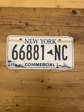 Vintage New York - COMMERCIAL - US Car License Plate 66881 NC
