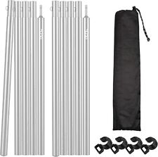 LYGZTing Tent Tarp Poles Set of 2, Camping Poles Folding Aluminium Adjustable SV