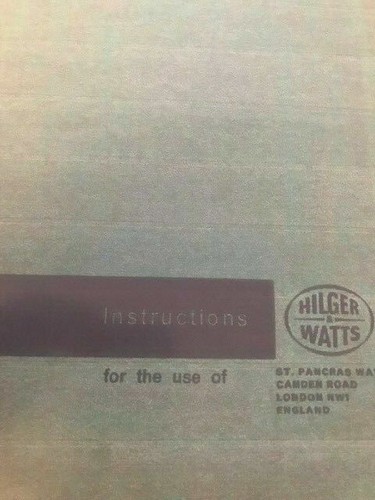 Hilger watts ta3 - watts,
