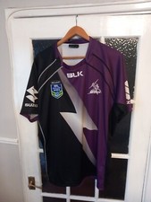 Blk Melbourne Storm Nrl Auckland Nines Rugby League Shirt Size 3xl