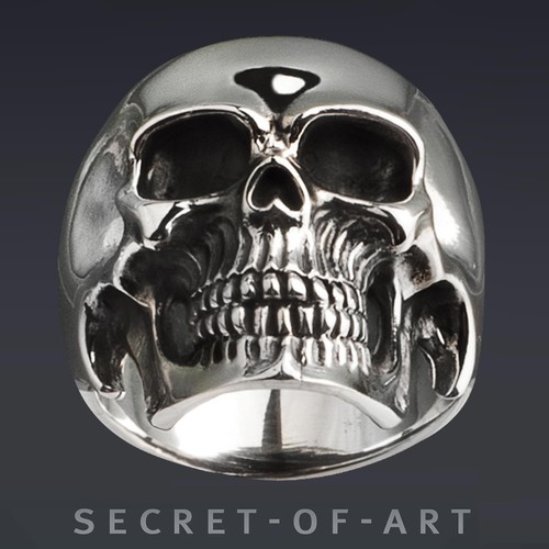 Skull ring silver - skull,