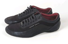 Boss Hugo Shoes UK Size 11 Mens Trainers Leather Black Sneakers Casual Smart