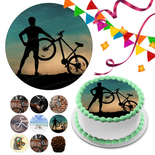 Bicycle bike cake topper party - topper,