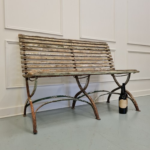 Antique french garden bench - antique,