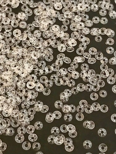 Sequins 3mm tiny cream - sequins,