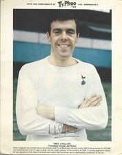 Typhoo Tea Football Card 1960s      Mike England Tottenham Hotspur Wales