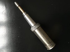 Large industrial syringe/grease gun decorative vintage antique matt silver 1950s