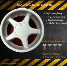 4 Brock B1 Hub Caps Cleaned