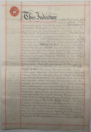 Original parchment indenture - original,