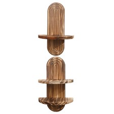 Oval Wall Shelf Wood Display