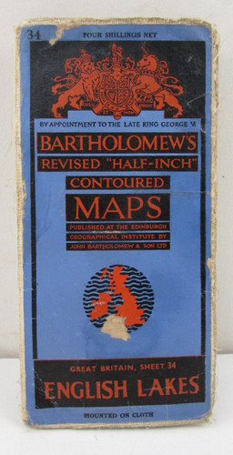 Vintage bartholomew english - bartholomew's,