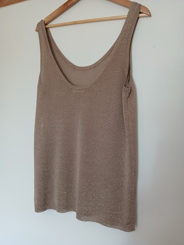 Hush gold lurex vest - lurex, m