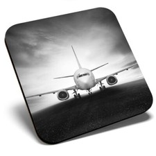Square Single Coaster bw -