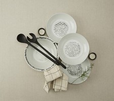 5pc Pasta Set Black Script