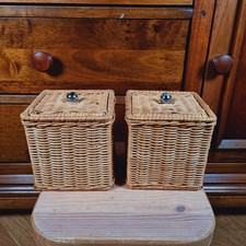 Wicker Storage Box with Lid