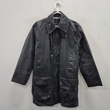 Barbour Vintage A205 Border Wax Waterproof Country Navy Jacket Coat Size C 34