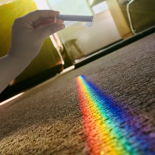 Optical glass triangular - glass, prism