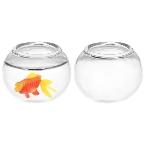 Transparent mini fish tank - transparent,