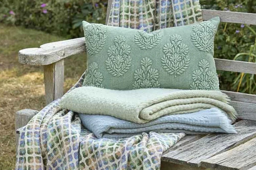Embroidered buttermere cushion - embroidered,
