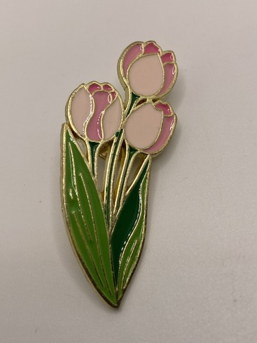 Pink enamel tulip bouquet - tulip,