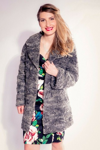Vintage grey astrakhan fur - vintage,