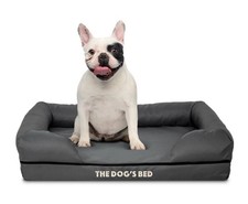 Orthopaedic Memory Foam Dog Bed Bolster Waterproof Vet Approved Grey/Black