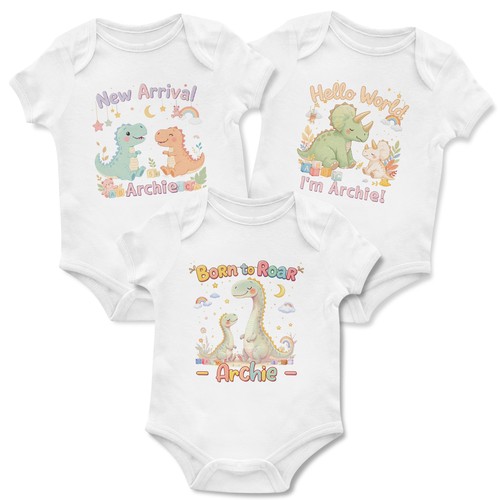 Personalised new born babygrow - personalised,