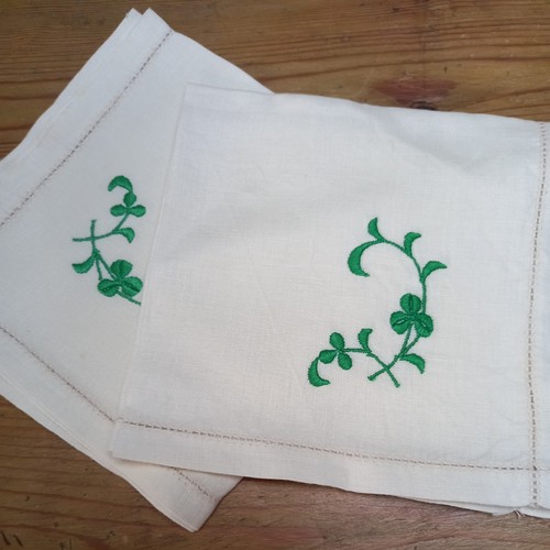 Vintage irish linen napkins - linen,