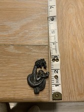 Dragon & Women Fantasy Brooch Goth Vintage Statement Supercool