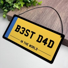 Dad Novelty Licence Plate Hanging Sign For Man Cave Number Plate Gift 