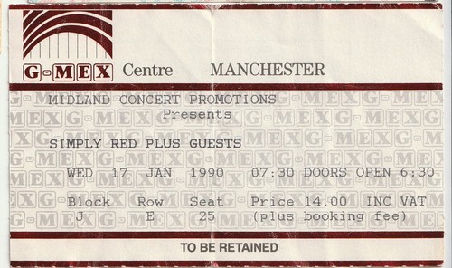 Simply red ticket manchester - ticket,