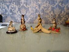 Collectable Border Fine Arts Figurines X 4 Mice On Fruits By Ayres 