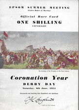 The EPSOM DERBY . CORONATION YEAR  Saturday 6th June 1953 Pinza, Gordon Richards