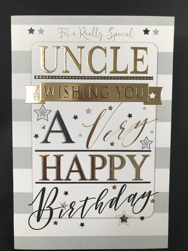 Uncle birthday card wordy - birthday, card,
