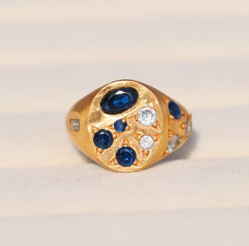 Blue sapphire moissanite - sapphire, &