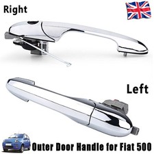 1 Pair Left & Right Side Chrome Outer Door Handle For Fiat 500 2007-16 735592026