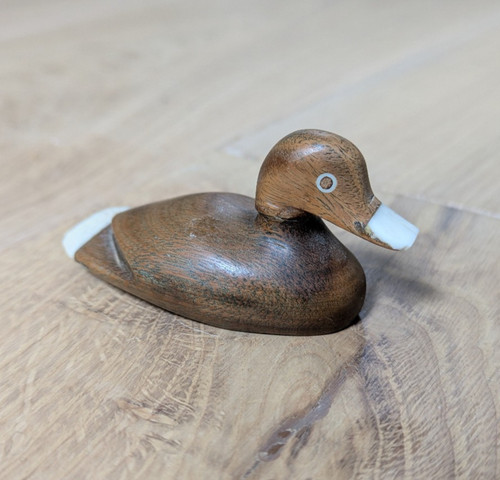 Carved wooden duck painted - carved,