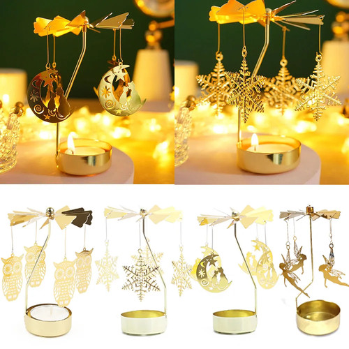 Spinning candle holder - candle, with
