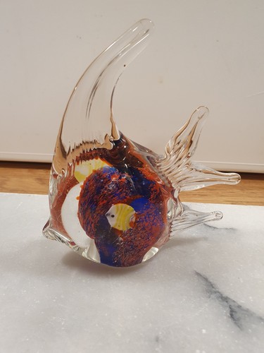 Murano glass fish paperweight - fish,