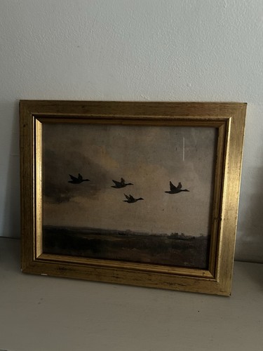 Vintage gilt framed art print - vintage,