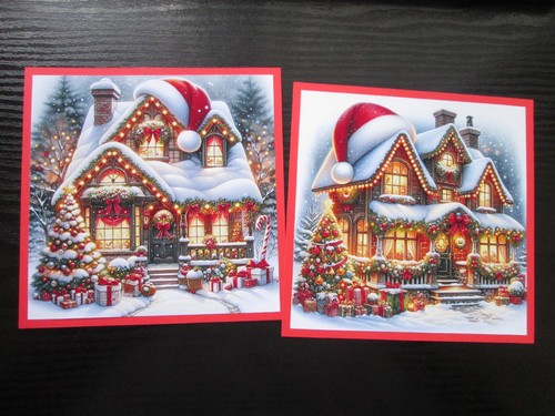 Christmas snowy houses - x,