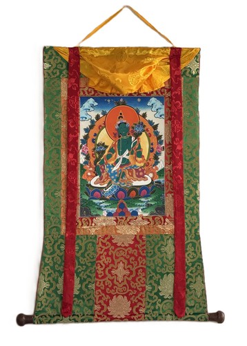 Green tara mother goddess - green,