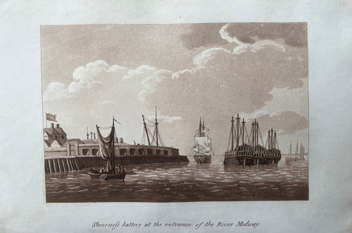 1793 antique print sheerness - 1793, print;