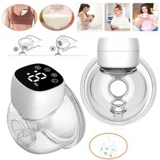 Electric Breast Pump Hands Free Mute Automatic Portable Breastpump 3 Mode 9Level